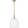 6_Hinkley Willa 12" Wide Heritage Brass and White Glass Modern Pendant more views