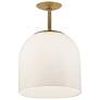 7_Hinkley Willa 12" Wide Heritage Brass and White Glass Modern Pendant more views