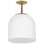 Hinkley Willa 12" Wide Heritage Brass and White Glass Modern Pendant