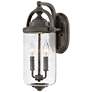 2_Hinkley Willoughby 17" High Bronze and Seeded Glass Outdoor Wall Light more views