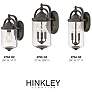 6_Hinkley Willoughby 17" High Bronze and Seeded Glass Outdoor Wall Light more views
