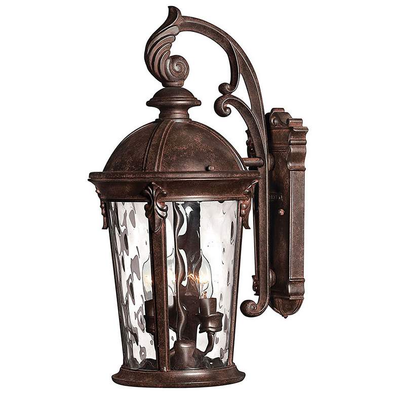 Image 1 Hinkley Windsor 20 3/4 inch High River Rock 3-Light Outdoor Wall Light