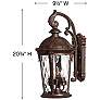 3_Hinkley Windsor 20 3/4" High River Rock 3-Light Outdoor Wall Light more views