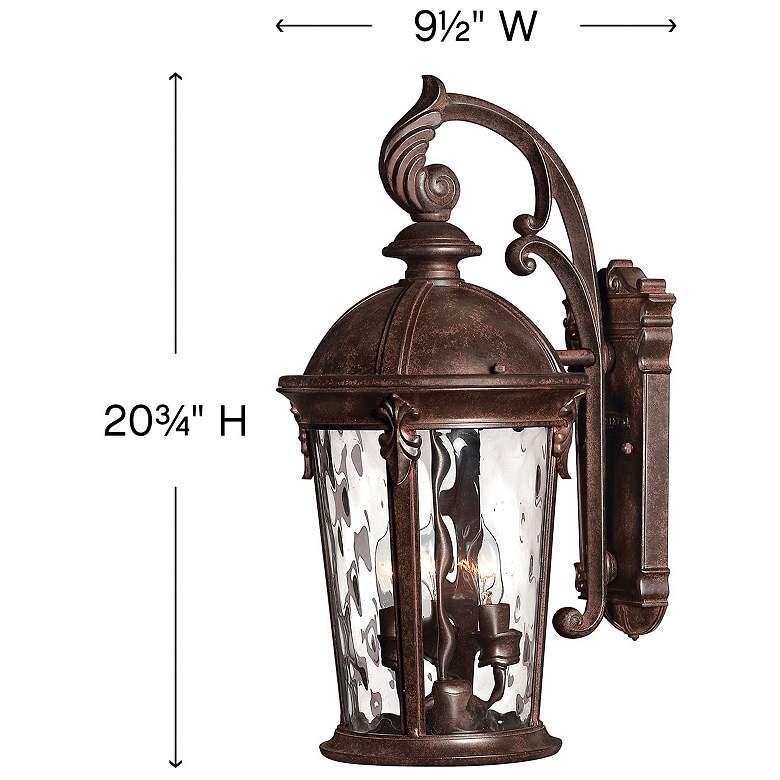Image 4 Hinkley Windsor 20 3/4" High River Rock 3-Light Outdoor Wall Light more views