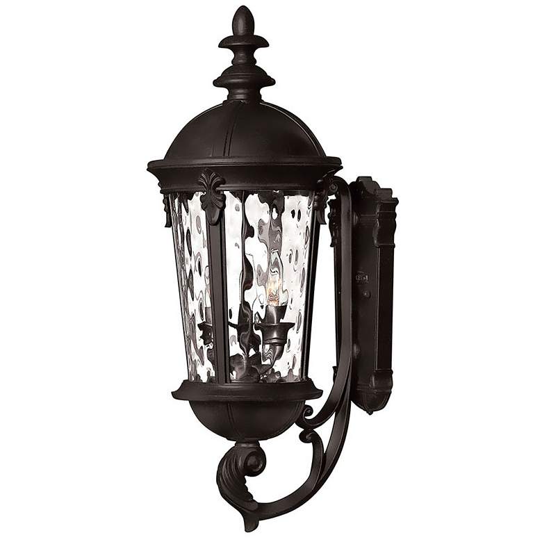 Image 1 Hinkley Windsor 25.5" Traditional Black Lantern Outdoor Wall Light