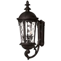 Hinkley Windsor 25.5" Traditional Black Lantern Outdoor Wall Light