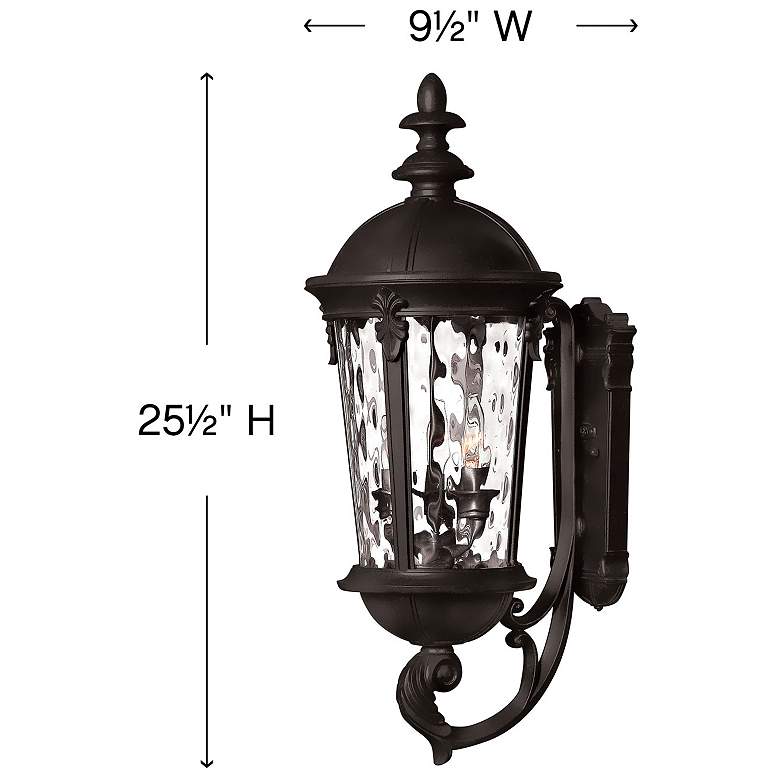 Image 4 Hinkley Windsor 25.5" Traditional Black Lantern Outdoor Wall Light more views