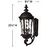4_Hinkley Windsor 25.5" Traditional Black Lantern Outdoor Wall Light more views