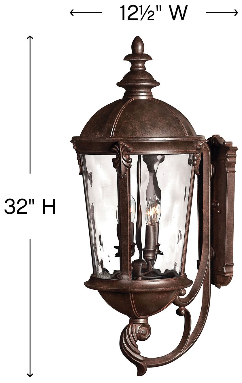 Image 4 Hinkley Windsor 32"H River Rock 4-Light Outdoor Wall Light more views