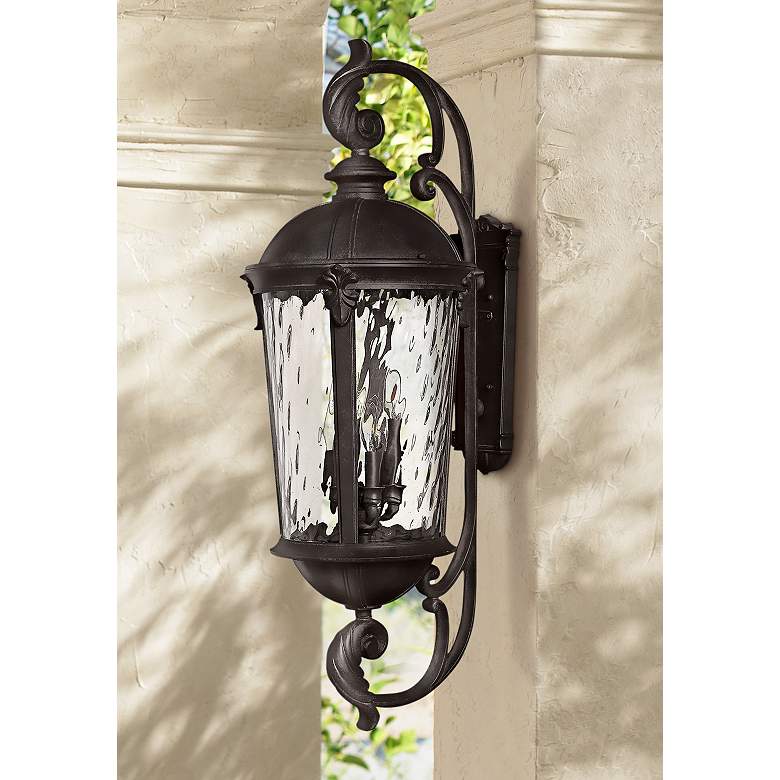 Image 1 Hinkley Windsor 42" High Black Outdoor Wall Lantern
