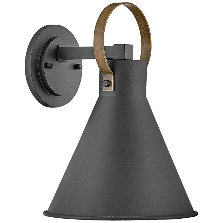 Image 1 Hinkley Winnie 12 1/2"H Museum Black LED Outdoor Wall Light