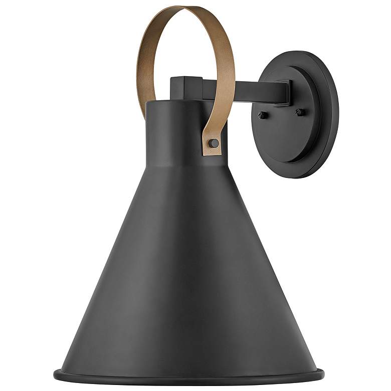 Image 1 Hinkley Winnie 16 1/2"H Museum Black LED Outdoor Wall Light