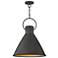 Hinkley Winnie 18" Wide Aged Zinc Black Cone Pendant Light