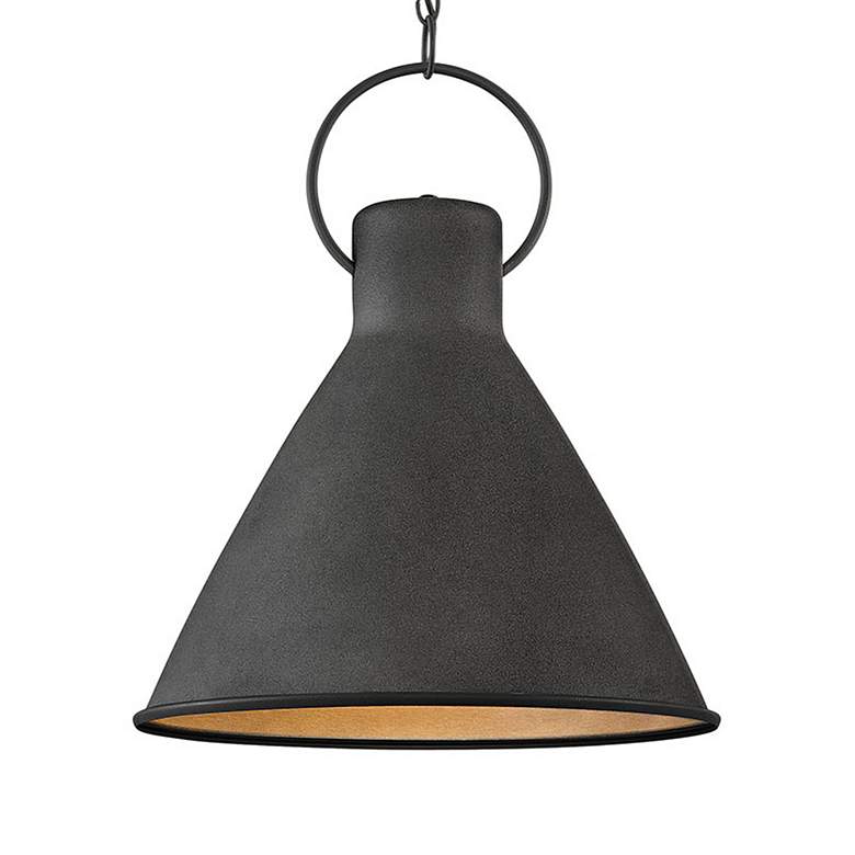 Image 2 Hinkley Winnie 18" Wide Aged Zinc Black Cone Pendant Light more views