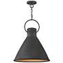 2_Hinkley Winnie 18" Wide Aged Zinc Black Cone Pendant Light more views
