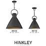 3_Hinkley Winnie 18" Wide Aged Zinc Black Cone Pendant Light more views