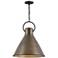 Hinkley Winnie 18" Wide Dark Antique Brass Pendant Light