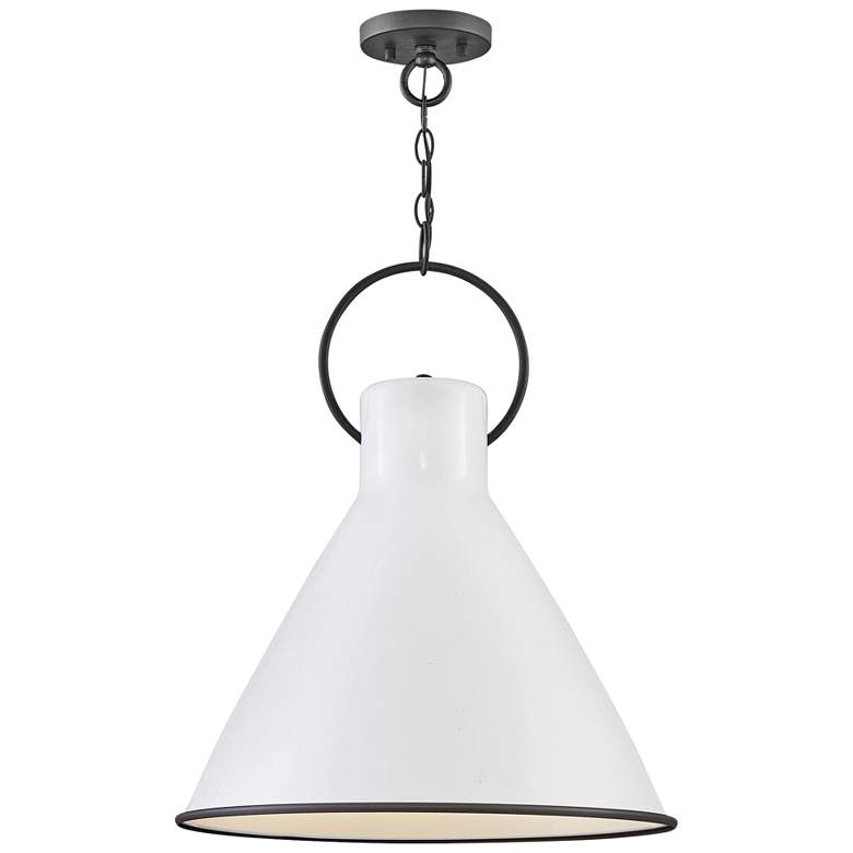 Image 2 Hinkley Winnie 18" Wide Polished White Pendant Light