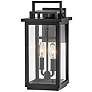 1_Hinkley Winthorpe 15 1/2" Black Clear Glass Rectangular Outdoor Light