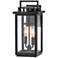 Hinkley Winthorpe 15 1/2" Black Clear Glass Rectangular Outdoor Light