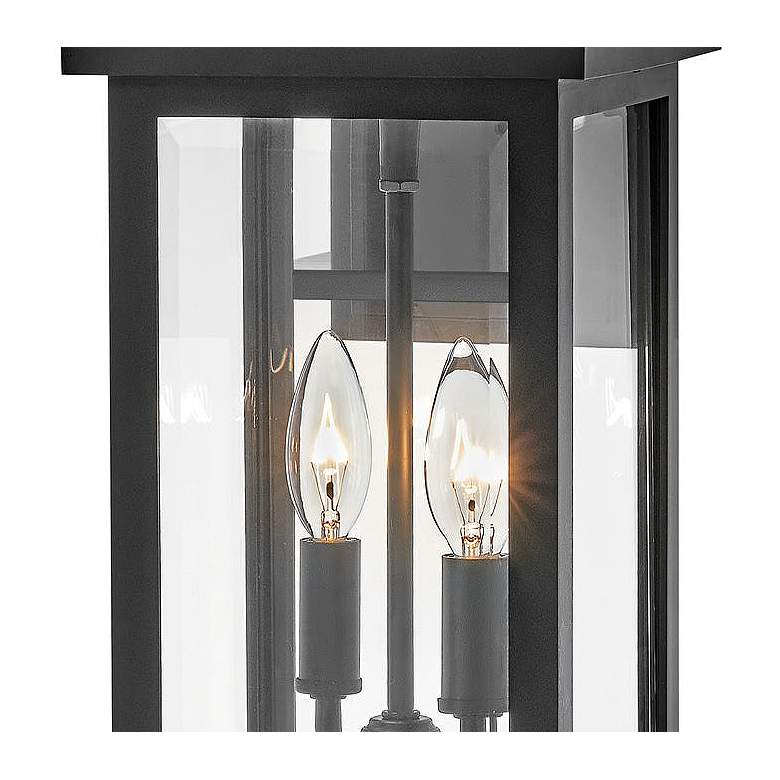 Image 2 Hinkley Winthorpe 15 1/2" Black Clear Glass Rectangular Outdoor Light more views