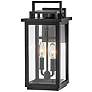 2_Hinkley Winthorpe 15 1/2" Black Clear Glass Rectangular Outdoor Light more views
