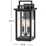 3_Hinkley Winthorpe 15 1/2" Black Clear Glass Rectangular Outdoor Light more views