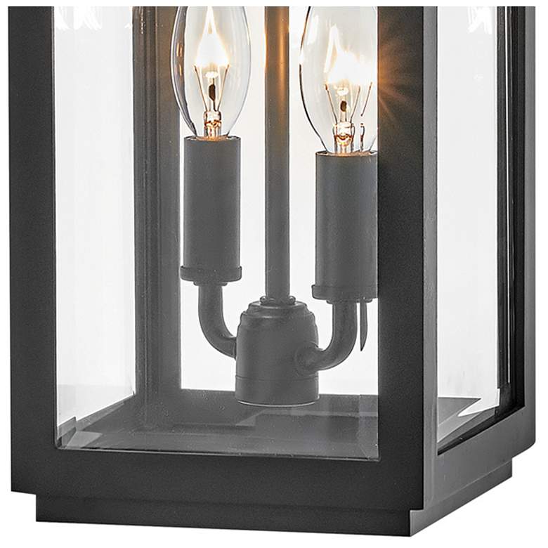 Image 5 Hinkley Winthorpe 15 1/2" Black Clear Glass Rectangular Outdoor Light more views