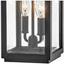 5_Hinkley Winthorpe 15 1/2" Black Clear Glass Rectangular Outdoor Light more views