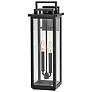 1_Hinkley Winthorpe 22" Black Clear Glass Rectangular Outdoor Light