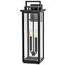 2_Hinkley Winthorpe 22" Black Clear Glass Rectangular Outdoor Light more views