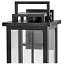 4_Hinkley Winthorpe 22" Black Clear Glass Rectangular Outdoor Light more views