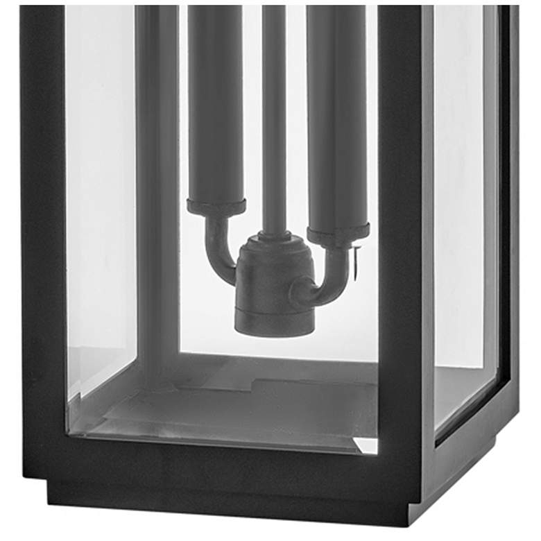 Image 6 Hinkley Winthorpe 22" Black Clear Glass Rectangular Outdoor Light more views