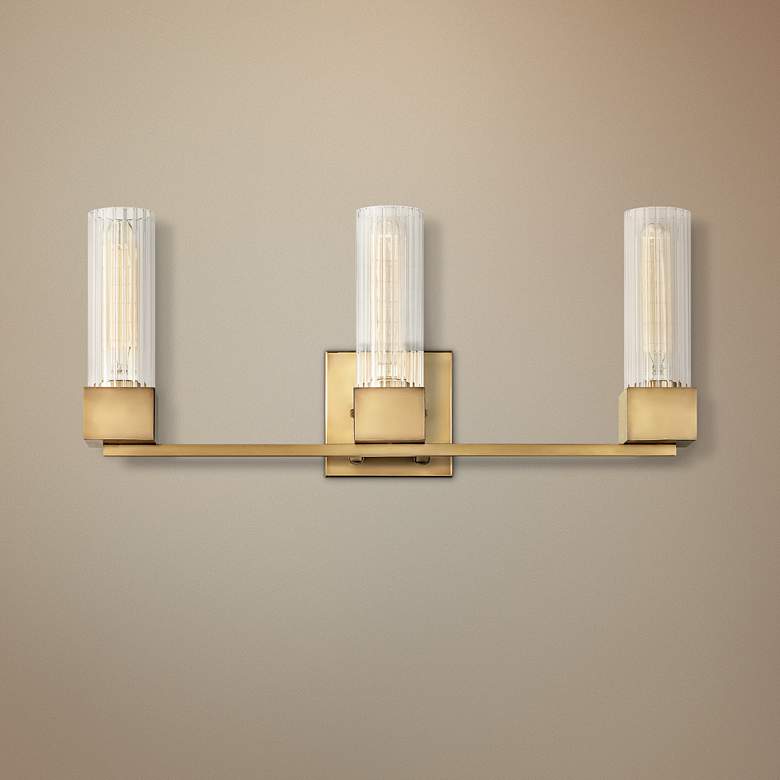 Image 1 Hinkley Xander 23" Wide Heritage Brass 3-Light Bath Light