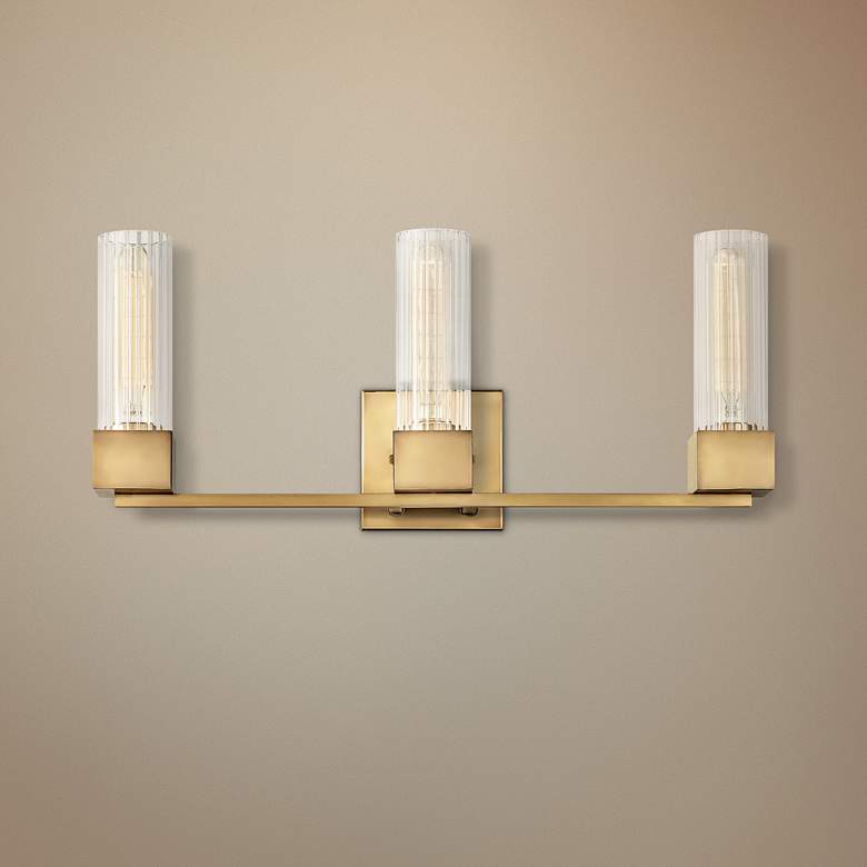 Image 1 Hinkley Xander 23 inch Wide Heritage Brass 3-Light Bath Light