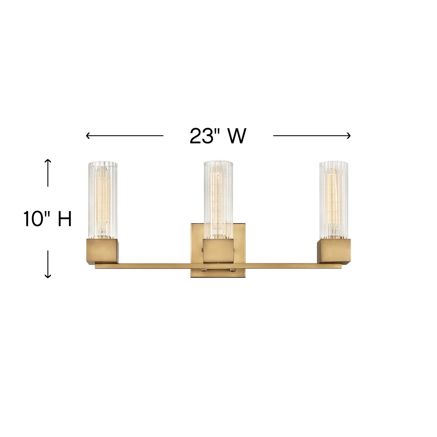 Image 5 Hinkley Xander 23" Wide Heritage Brass 3-Light Bath Light more views