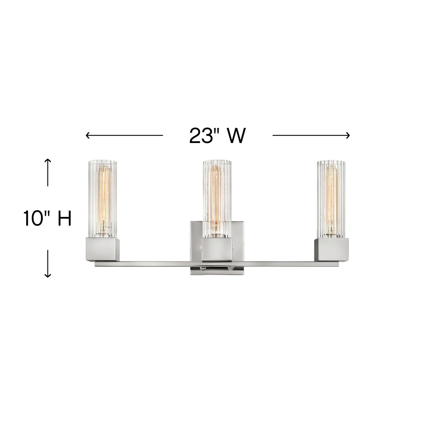Thumbnail4 of Hinkley Xander 23" Wide Polished Nickel 3-Light Bath Light more views