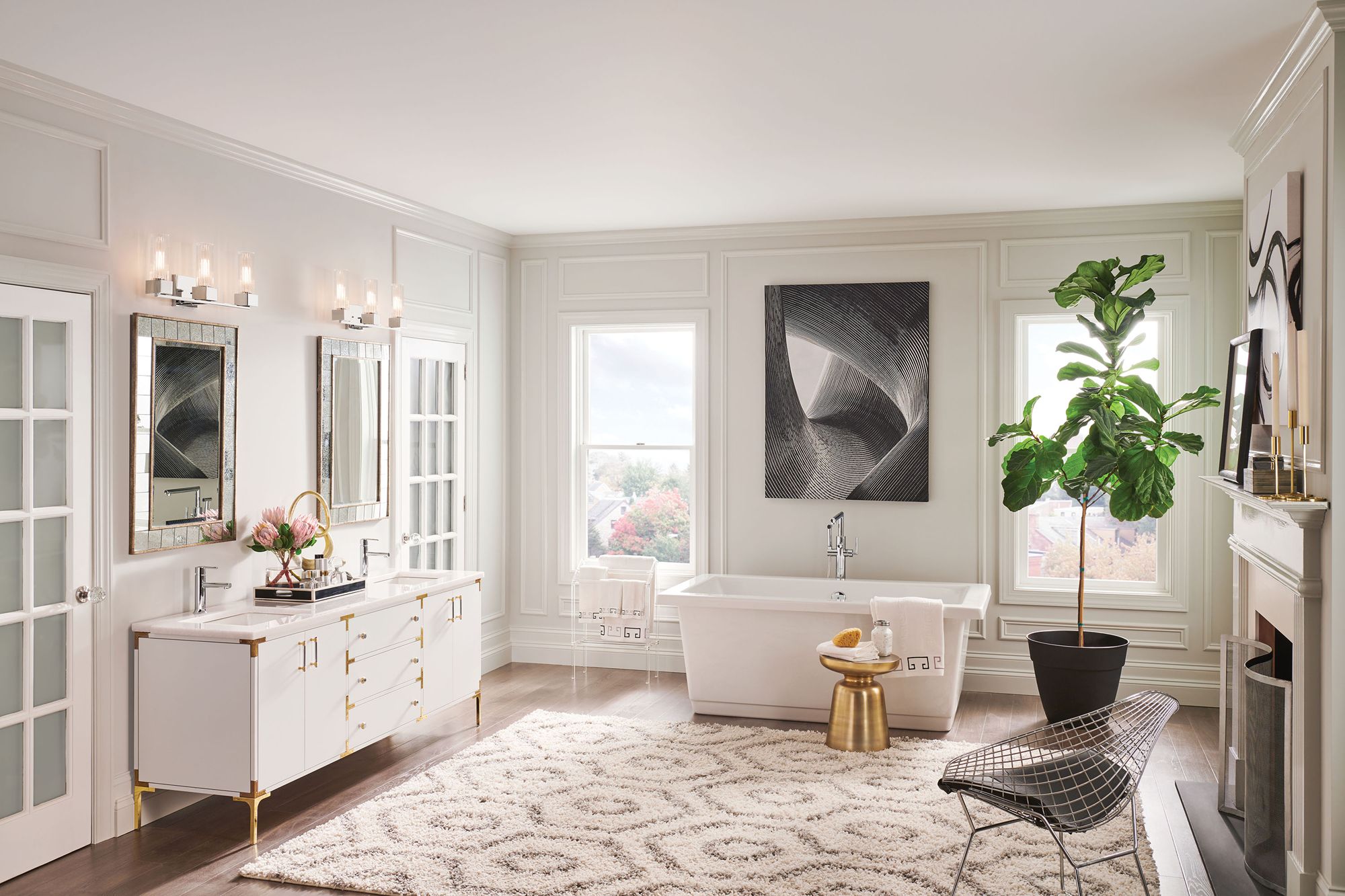 Hinkley Xander 23" Wide Polished Nickel 3-Light Bath Light