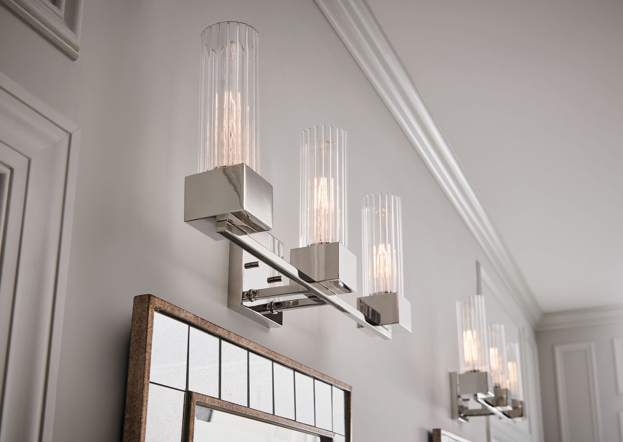 Hinkley Xander 23" Wide Polished Nickel 3-Light Bath Light