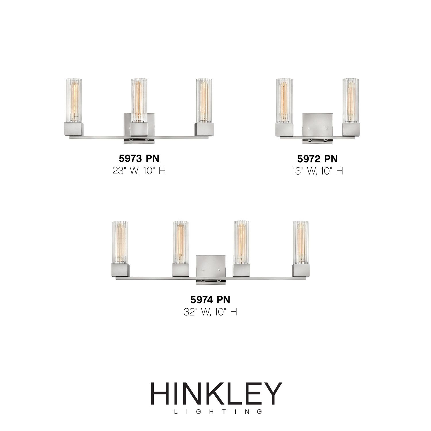 Hinkley Xander 23" Wide Polished Nickel 3-Light Bath Light