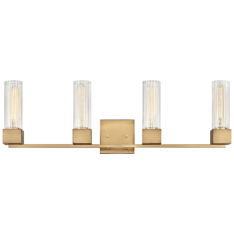 Image 1 Hinkley Xander 32" Wide Heritage Brass 4-Light Bath Light