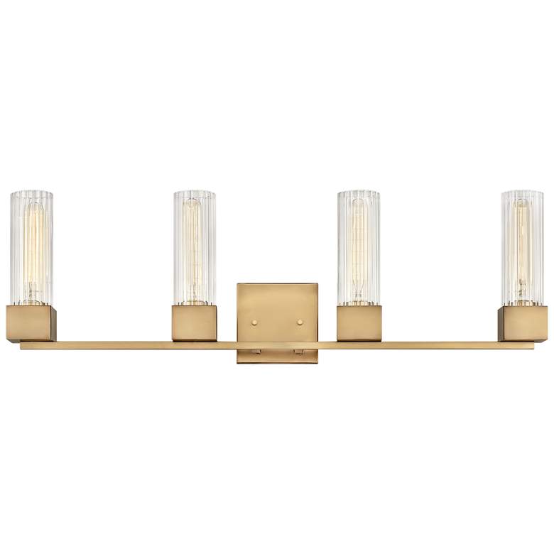 Image 1 Hinkley Xander 32 inch Wide Heritage Brass 4-Light Bath Light