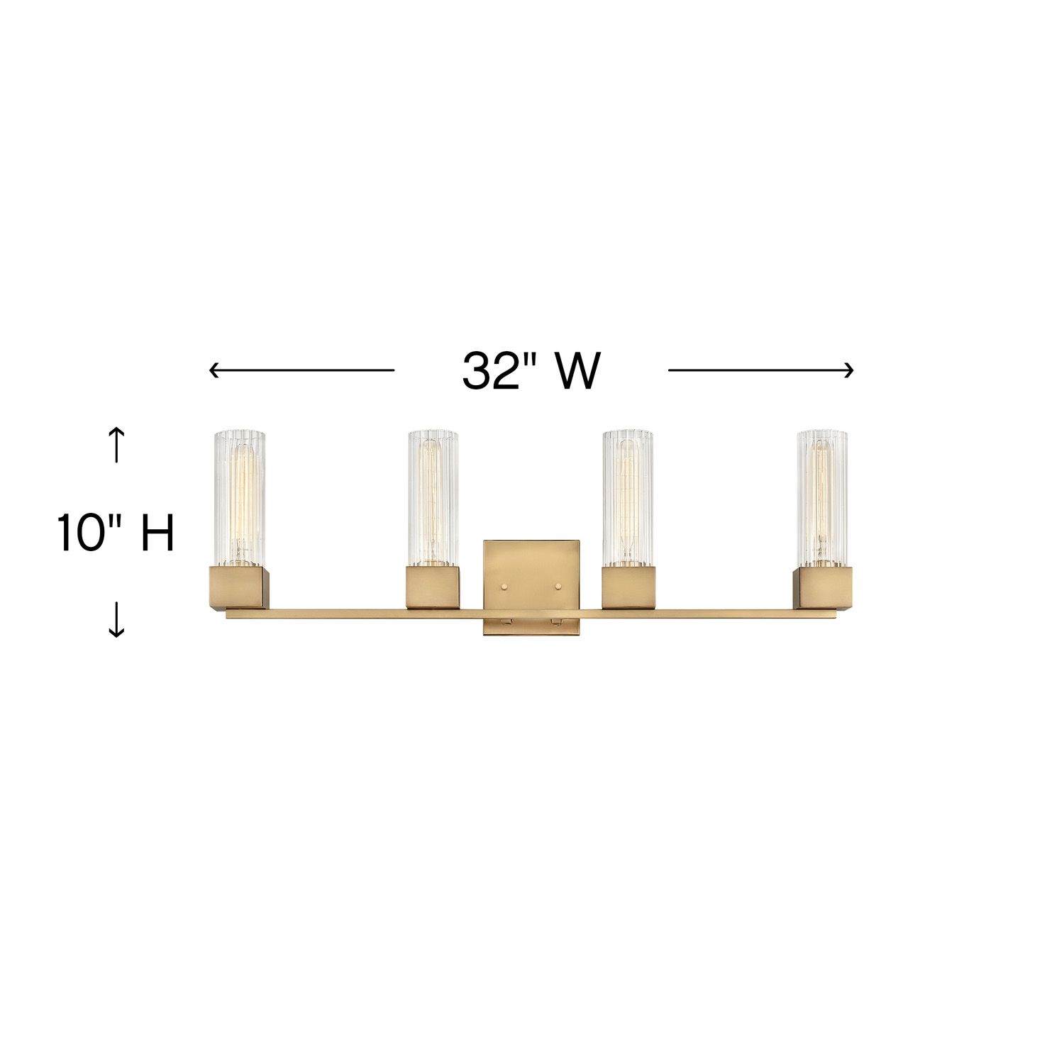 Image 4 Hinkley Xander 32" Wide Heritage Brass 4-Light Bath Light more views