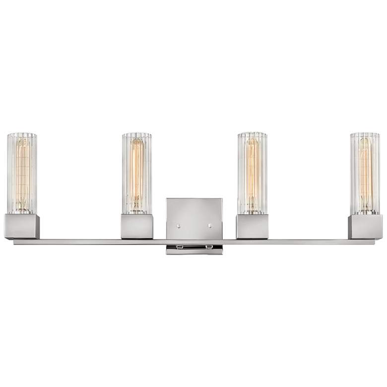 Image 1 Hinkley Xander 32" Wide Polished Nickel 4-Light Bath Light
