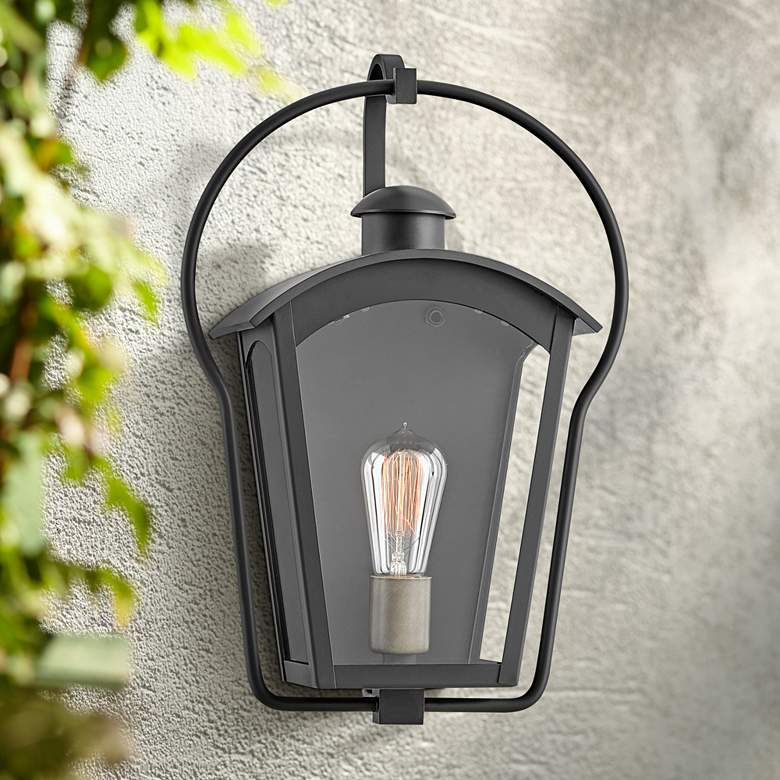 Image 1 Hinkley Yale 17 3/4" High Black Outdoor Wall Light