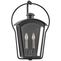 Hinkley Yale 22&quot; High Black 2-Light Outdoor Wall Light