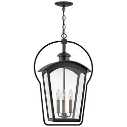 Hinkley Yale 25 3/4&quot; High Rustic Black 3-Light Outdoor Hanging Light