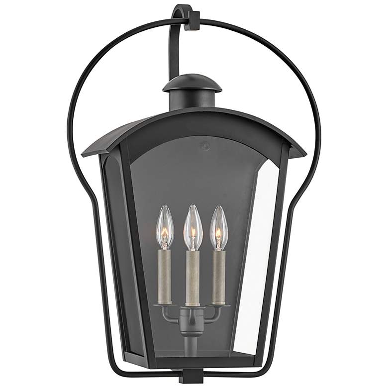 Image 2 Hinkley Yale 25" High Black 3-Light Outdoor Wall Light