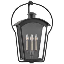 Hinkley Yale 25&quot; High Black 3-Light Outdoor Wall Light