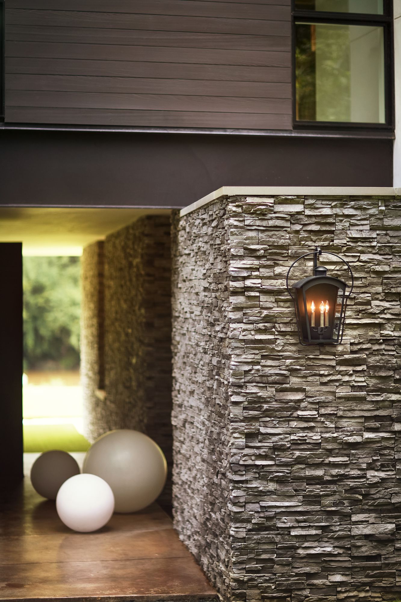 Thumbnail4 of Hinkley Yale 25" High Black 3-Light Outdoor Wall Light more views